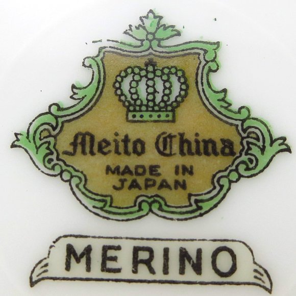 Set of 4 Vintage Meito MERINO Rim Soup Bowls 7 3/4 Inch Japan Porcelain China - Picture 4 of 4